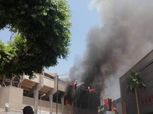 تفاصيل حريق ملعب التتش بالنادي الأهلي «صور»