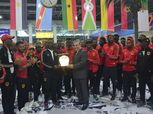 بالصور| منتخب أنجولا بقيادة نجم الأهلي يصل مطار القاهرة
