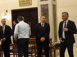 بالصور| طنطاوي ونجلا مبارك وحسن حمدي في عزاء سمير زاهر