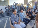 أحمد حسن ومحمد فضل وسيد معوض في مؤتمر مهرجان العلمين الجديدة