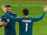 محمد الشناوي يحفز أبو جبل قبل مباراة منتخب مصر ضد المغرب