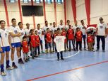 بالصور| أطفال مستشفى 57357 يؤازرون منتخب الطائرة قبل المونديال