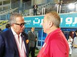 صبحي والجنايني يهنئان شوقي غريب في أرض الملعب