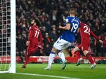 محمد صلاح يسجل هدف تقدم ليفربول على إيفرتون في الشوط الأول