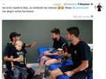 بالصور| «نيمار» يزور زملائه في برشلونة