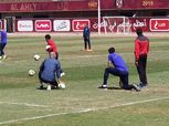 بالصور| محمد الشناوي يشارك في جزء من مران الأهلي