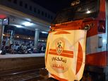 القطار يكتسي بعلم الزمالك في رحلته إلى أسوان «صور»