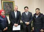 كواليس لقاء وزير الرياضة مع محمد إيهاب وسارة سمير