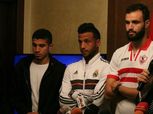 بالصور| كوميديا "الإيجيبشن ليج".. إسلام جمال يحضر مؤتمر عودته لـ"الزمالك" بشعار "ريال مدريد"