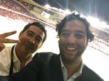 بالصور| سيلفي «ميدو وبركات» في مباراة اعتزال حسام غالي
