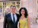رانيا يوسف مع لابورتا رئيس برشلونة: الأجمد في العالم «صور»
