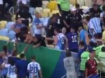 اشتباكات عنيفة بين جماهير الأرجنتين والبرازيل في تصفيات كأس العالم.. (فيديو)