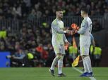 بالفيديو| حارس ليون يغادر مباراة برشلونة باكيا