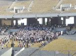 توزيع أفراد من الإسعافات الأولية في مدرجات مباراة الزمالك وصن داونز