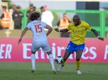 حارس الزمالك يتصدى لصاروخية مدافع النصر السعودي في البطولة العربية