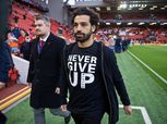 بالفيديو والصور| محمد صلاح يدعم ليفربول في أنفيلد أمام برشلونة