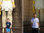 مشجع إنجليزي ينشر صورة نجله مع تمثال فرعوني: ابني يطلق عليه مو صلاح