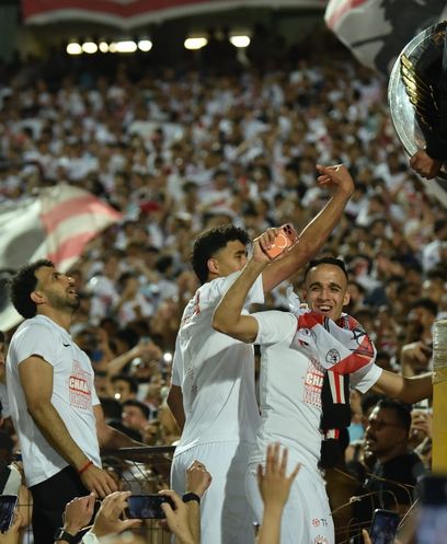 احتفال جنوني بتتويج الزمالك بالدوري الممتاز