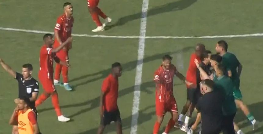 تحت أنظار البدري وكهربا.. اشتباكات عنيفة بين لاعبي أهلي طرابلس والاتحاد في ميلانو