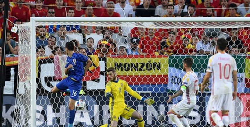 بالفيديو| كرواتيا تتعادل مع إسبانيا في الشوط الأول