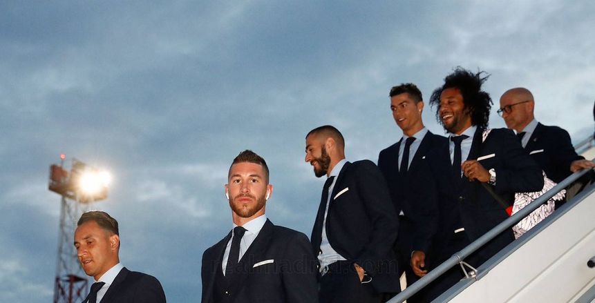 بالفيديو| بعثة ريال مدريد تصل هولندا لمواجهة أياكس