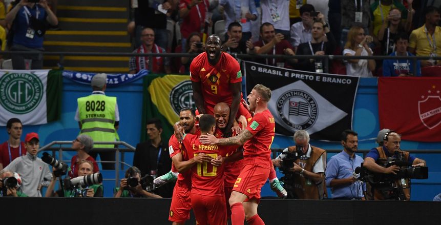 بالفيديو| بلجيكا تتقدم على البرازيل بثنائية