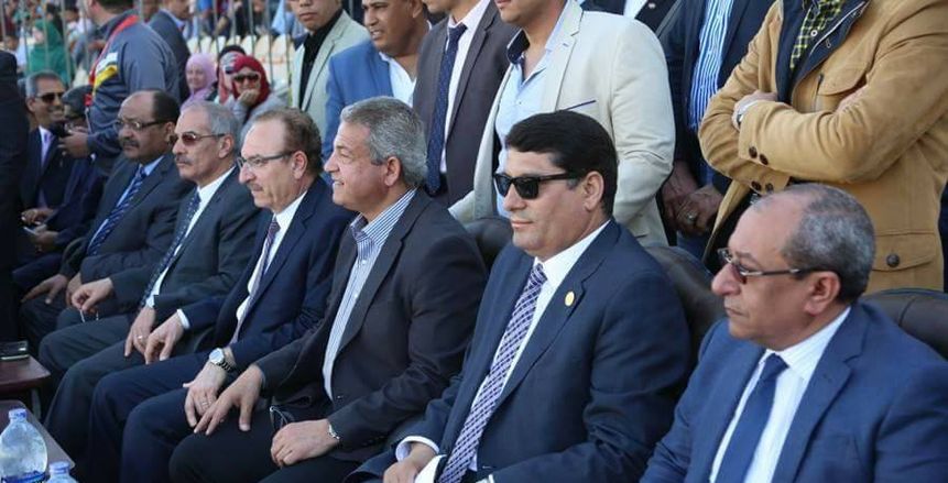 وزير الرياضة يتفقد أعمال التطوير بستاد بني سويف والصالة المغطاة