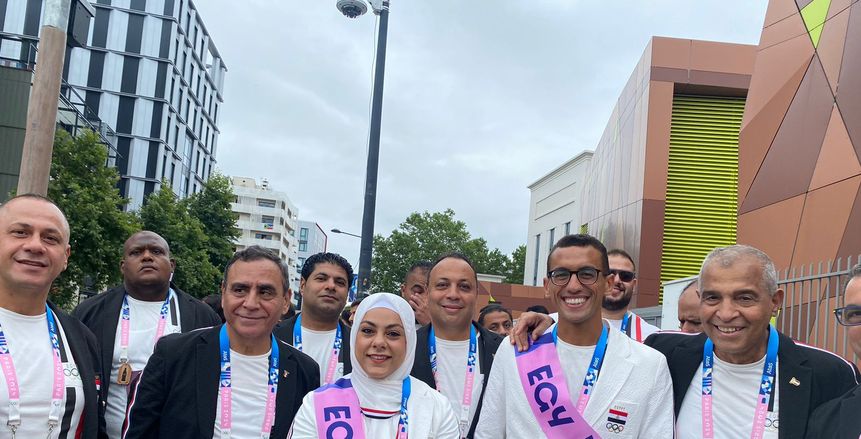 القرية الأولمبية تتزين بالبعثة المصرية انتظارا لحفل افتتاح باريس 2024