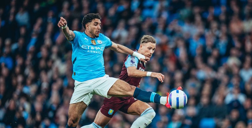 عمر مرموش يصنع في تعادل مانشستر سيتي وأستون فيلا بالشوط الأول