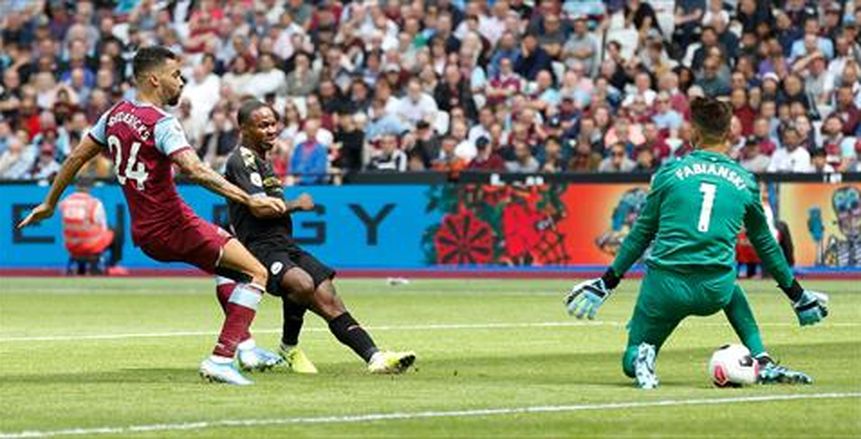 ستيرلينج وأجويرو يحرزان الثالث والرابع لمانشستر سيتي في ويست هام