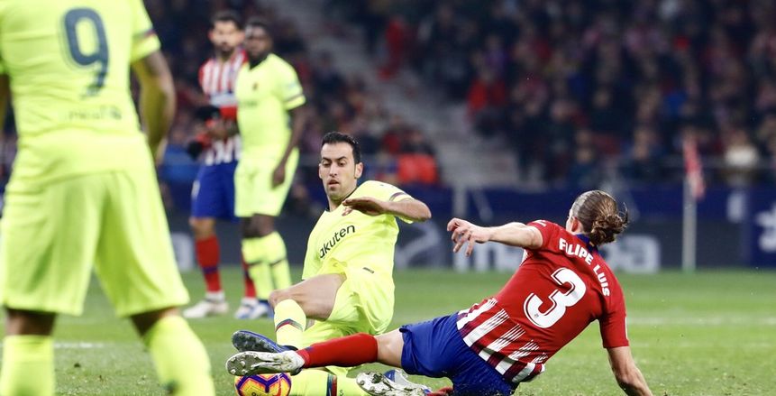 التعادل السلبي يحسم الشوط الأول بين برشلونة وأتلتيكو مدريد
