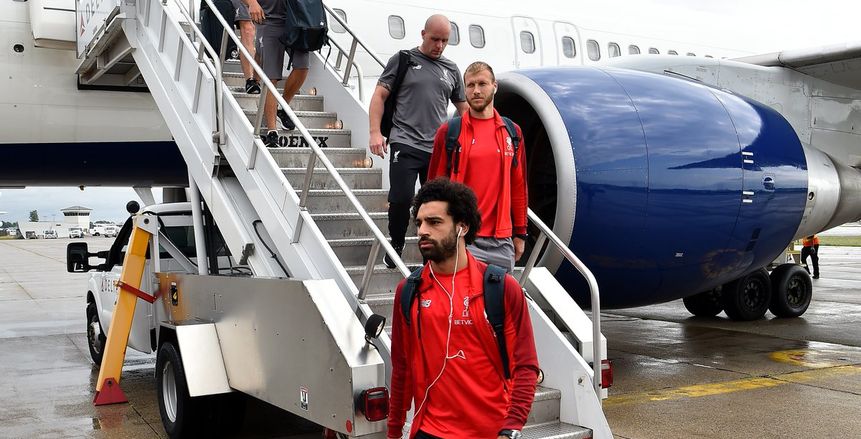 بالصور| «صلاح» يصل مع ليفربول إلى ميتشيجان لمواجهة مانشستر يونايتد