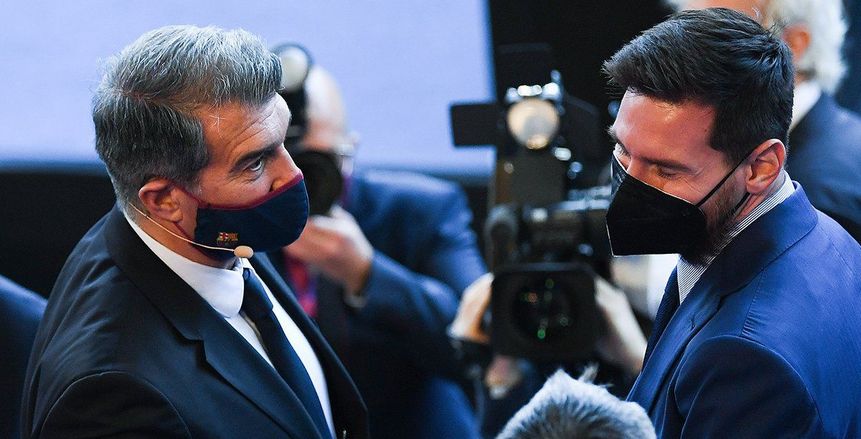 لابورتا: علاقة ميسي مع برشلونة تدهورت في النهاية
