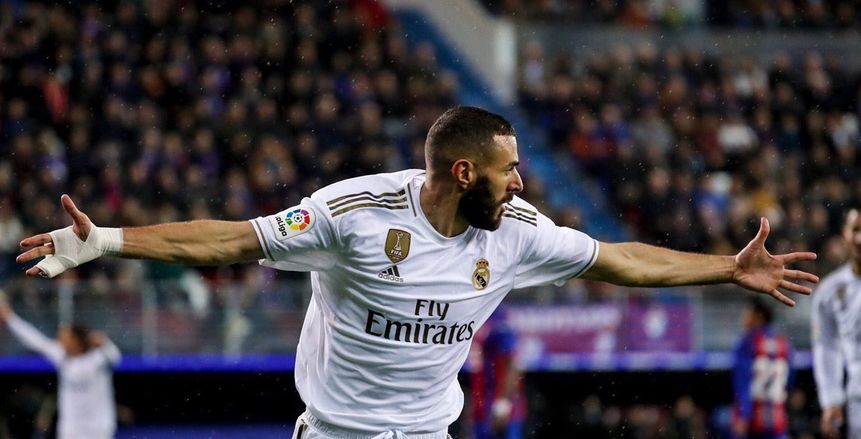 بنزيمة يقود هجوم ريال مدريد أمام ليفانتي