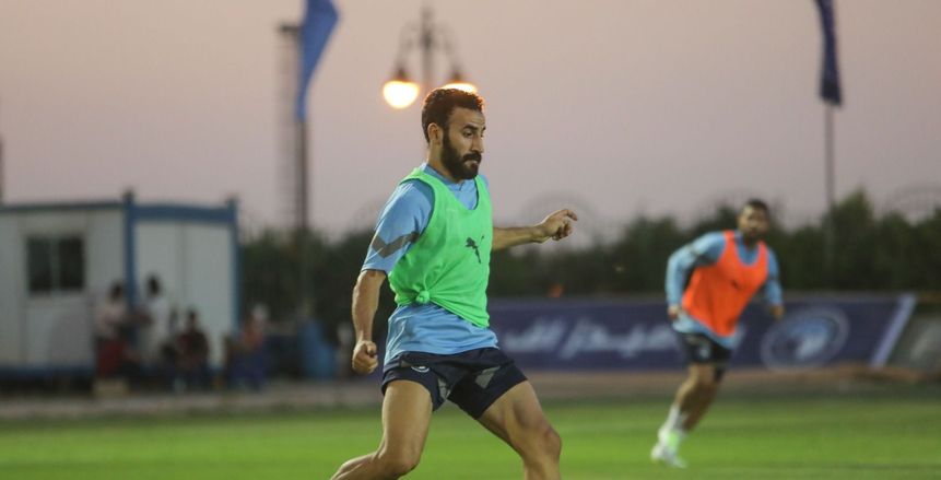 إصابة دموية لمهند لاشين في مباراة الزمالك وبيراميدز