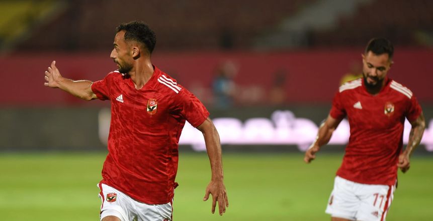 أحمد عبد القادر يسجل هدف تقدم الأهلي على الاتحاد المنستيري التونسي