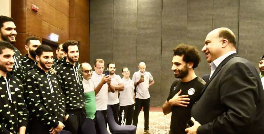 محمد صلاح يدعم سلة الاتحاد السكندري في البطولة العربية (فيديو)