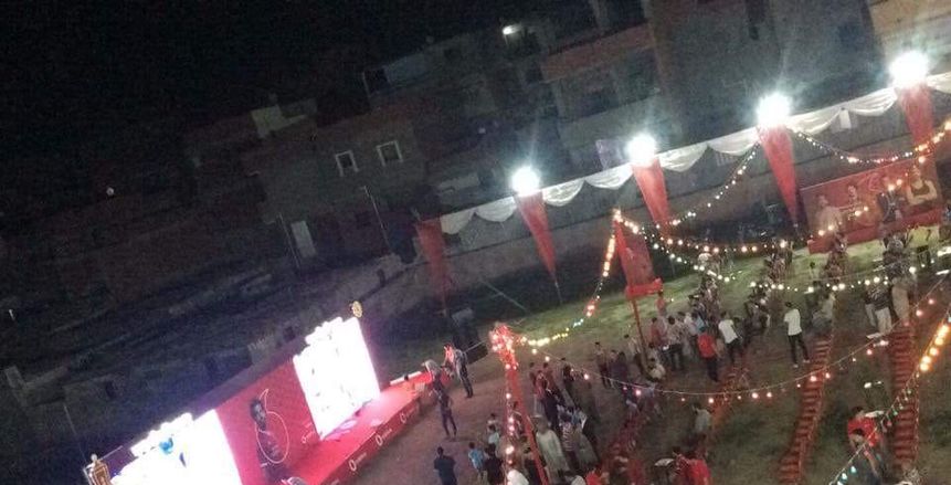 توافد أهالى نجريج على مركز شباب "محمد صلاح" فى الغربية لمشاهدة نهائى أوروبا