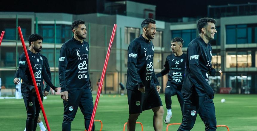 منتخب مصر الأول يواصل تدريباته بمركز المنتخبات الوطنية استعدادا لأمم أفريقيا