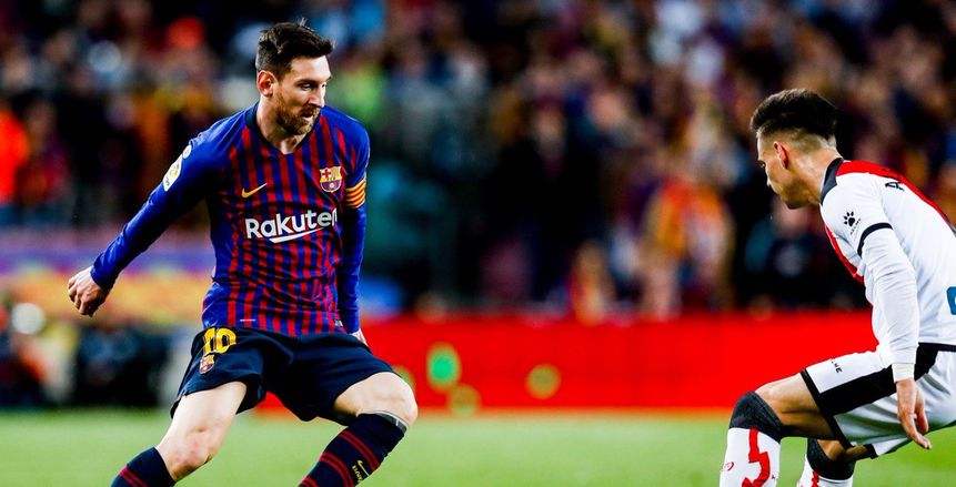 التعادل الإيجابي يحسم الشوط الأول من مباراة برشلونة ورايو فاليكانو