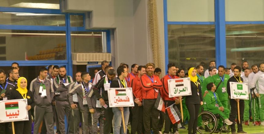 افتتاح البطولة العربية الأولى للكرة الطائرة جلوس