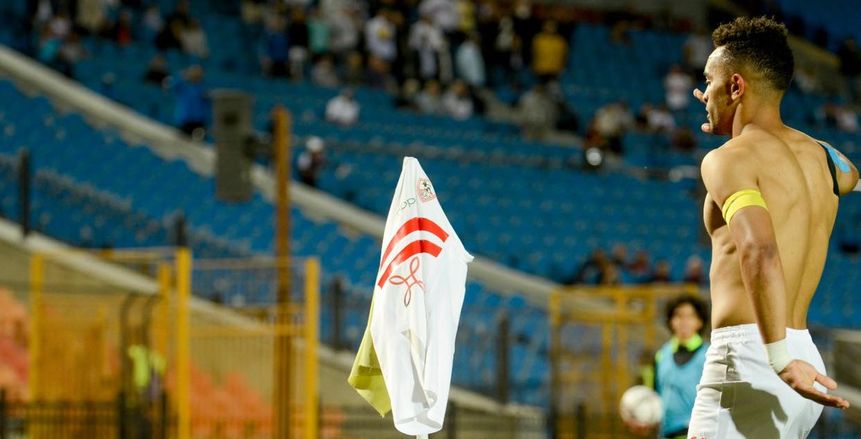 يوسف أوباما يسجل هدف الزمالك الأول في شباك البنك الأهلي