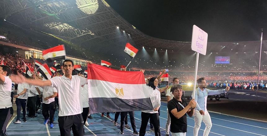 الجمهور الجزائري يتفاعل مع بعثة مصر في افتتاح دورة ألعاب البحر المتوسط