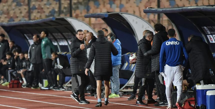 طرد مدرب الزمالك بمباراة زد في دوري nile