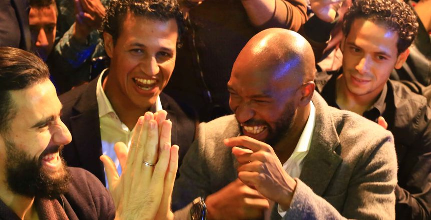 بالفيديو| باسم مرسي ونجوم الزمالك يرقصون على أنغام "أحمد شيبة"