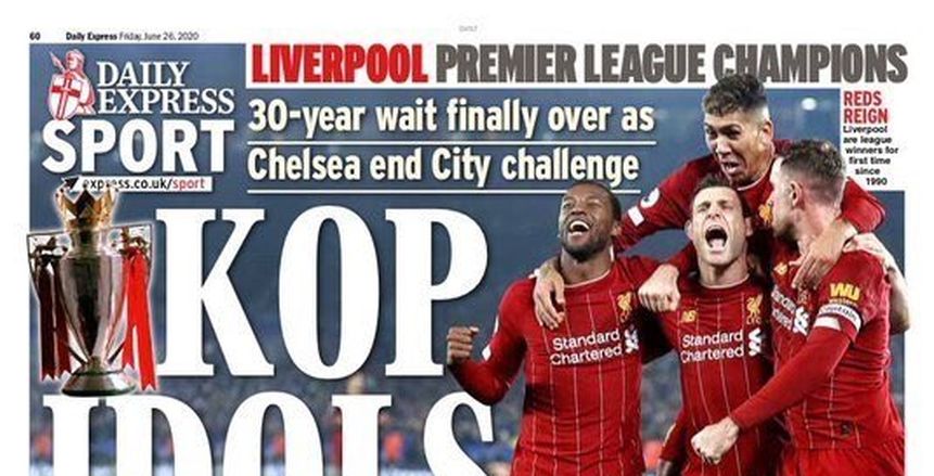 "الملوك على العرش".. صحف إنجلترا تحتفي بتتويج ليفربول بالدوري الإنجليزي (صور)