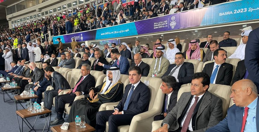 وزير الرياضة يشهد افتتاح كأس الخليج العربى بالعراق…ويلتقى مجموعة من وزراء الشباب والرياضة العرب