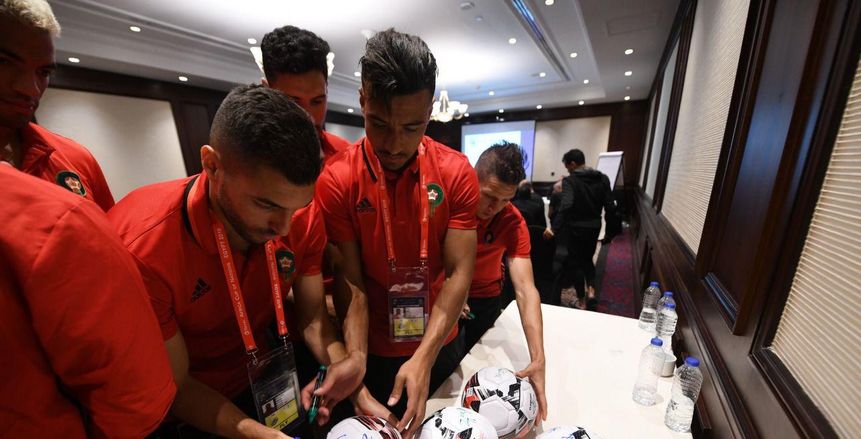 المجموعة الرابعة| منتخب المغرب يتفقد ملعب السلام
