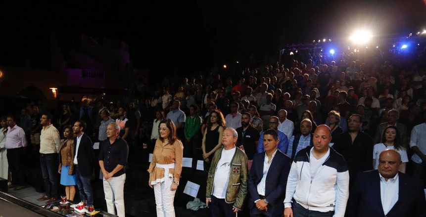 وزيرتي التخطيط و التضامن ومحافظ البحر الاحمر في نهائي الجونة الدولية للإسكواش