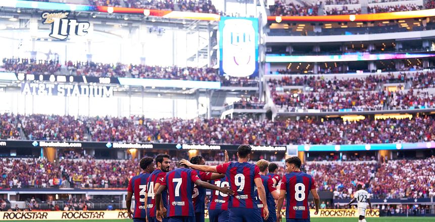 برشلونة يمطر شباك ريال مدريد بثلاثية بيضاء في مباراة ودية